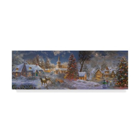 TRADEMARK FINE ART Nicky Boehme 'Stillness Of Christmas' Canvas Art, 10x32 ALI43776-C1032GG